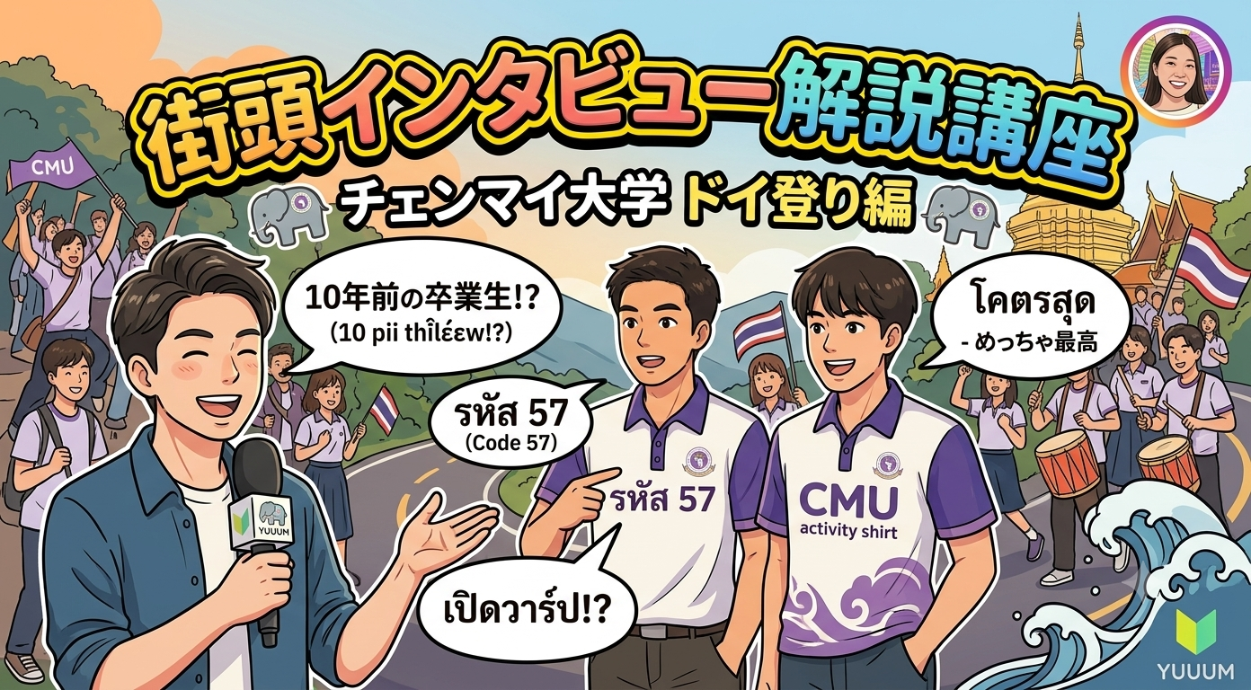7-8 【タイ語聞き流し】チェンマイ大学「ドイ登り」タイ語会話と文化解説聞き流し